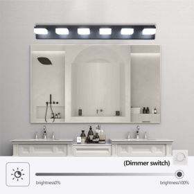 Modern 6 Lights Black LED Makeup Mirror Fixtures For Bathroom And Vanity Unavailable Platforms- Temu (Option: Black)